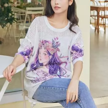 DIMANAF 2024 летние женские футболки летние стильные рубашки для девочек с принтом со стразами и цветочным принтом элегантные женские топы футболки свободные повседневные