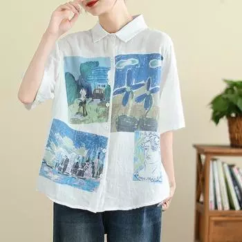 DIMANAF 2024, летняя блузка больших размеров, рубашка с коротким рукавом, однотонная женская свободная повседневная клетчатая рубашка на пуговицах, футболки, новинка 8856