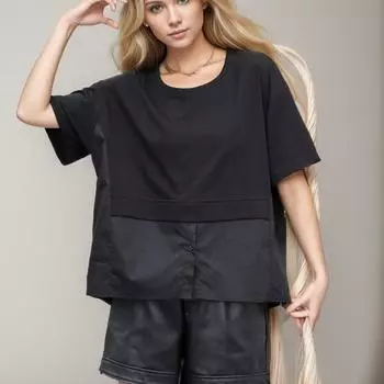 DIMANAF 2024, летняя футболка больших размеров, женские топы, футболки, базовая свободная повседневная хлопковая блузка с короткими рукавами, черная футболка