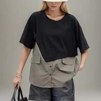 DIMANAF 2024, летняя футболка больших размеров, женские топы больших размеров, футболки-туники, свободная повседневная хлопковая блузка с короткими рукавами, черная футболка