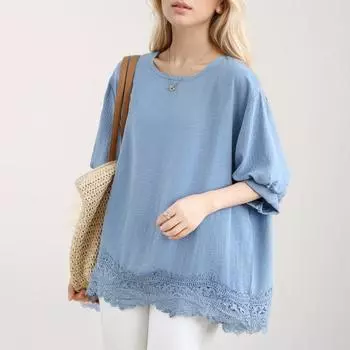 Dimanaf 2024 Летняя футболка больших размеров, повседневная базовая женская футболка с коротким рукавом и круглым вырезом, свободные стильные топы, однотонные рубашки