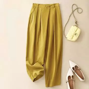 DIMANAF 2024 Лето Большие размеры женские длинные брюки свободные шаровары повседневные однотонные большие размеры