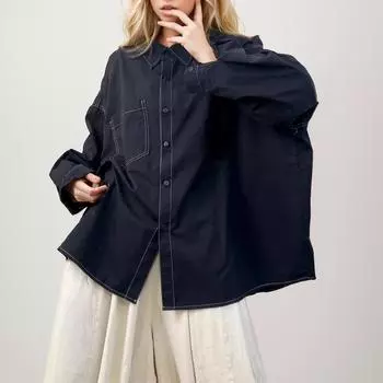 DIMANAF 2024, новая блузка с пуговицами размера «летучая мышь», льняная женская свободная однотонная базовая рубашка с круглым вырезом, футболка, новая