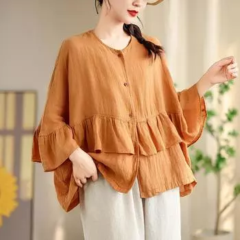 DIMANAF 2024 Новая футболка больших размеров, летняя винтажная женская однотонная свободная однотонная футболка с короткими рукавами, базовые топы, большой размер