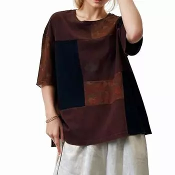 DIMANAF 2024 Новая футболка размера плюс, летняя женская, с коротким рукавом, свободный цветочный принт, О-образный вырез, базовые топы, футболка, новый большой размер 3XL