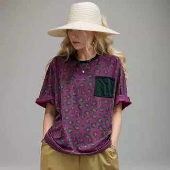 DIMANAF 2024 новая летняя женская футболка базовая с коротким рукавом в полоску с принтом свободная красная повседневная футболка с круглым вырезом большие синие топы новая