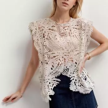 DIMANAF 2024 Новая летняя женская футболка с рукавами «летучая мышь», базовые модные топы, кружевные футболки, повседневные свободные белые футболки