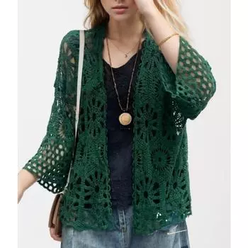 DIMANAF 2024 Новая летняя женская футболка с короткими рукавами «летучая мышь», базовые модные топы, кружевные футболки, повседневные свободные белые, зеленые футболки-пальто One Size