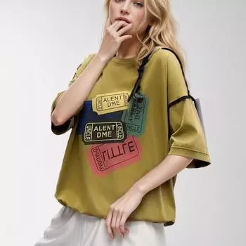 DIMANAF 2024, новинка, большие размеры, летние женские футболки с короткими рукавами и буквенным принтом, свободные базовые топы с круглым вырезом, новая футболка