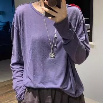 DIMANAF 2024, новинка, летние женские размеры больших размеров, свободные свободные топы с круглым вырезом и длинным рукавом с принтом, футболка, новинка 04