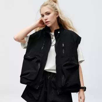 DIMANAF 2024, новинка, осенняя куртка без рукавов больших размеров, жилет, пальто, женские однотонные базовые топы на молнии, синяя свободная одежда