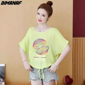 DIMANAF 2024 новые летние женские футболки, свободная повседневная рубашка с короткими рукавами, повседневные базовые топы, футболка оверсайз с круглым вырезом