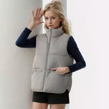 Dimanaf 2024 Новые Зимние Осенние Большие Размеры Женские Парки Пальто Куртки Верхняя Одежда Толстый Хлопок Теплый Без Рукавов