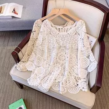 DIMANAF 2025 Новый летний женский жилет футболка без рукавов базовые кружевные модные топы кружевные футболки повседневные свободные футболки One Size белый