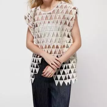 DIMANAF 2024, новый летний женский жилет, футболка без рукавов, базовые модные топы, кружевные футболки, повседневные свободные футболки 258