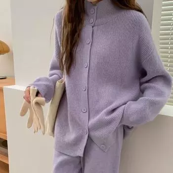 DIMANAF 2024 Осень Женские свитера Зимние пуловеры Топы Женские пуговицы Трикотажные Базовые однотонные футболки Рубашка M белый