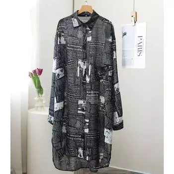 DIMANAF 2024, осеннее платье-футболка больших размеров, женское винтажное свободное платье с принтом, повседневные платья, женское платье миди трапециевидной формы One Size