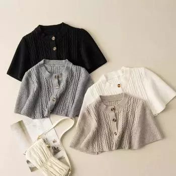 DIMANAF 2024 Осенний вязаный жилет с шалью Женская мода Короткий базовый повседневный стиль