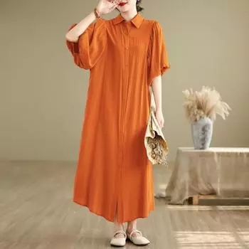 DIMANAF 2024 плюс размер женское летнее пляжное платье летучая мышь длинное платье без рукавов повседневный большой свободный сарафан