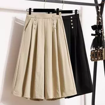 DIMANAF 2024 Summer Plus Size Long Pants Women Elastic Waist Loose Pants Solid Casual Wide Leg Pants Harem