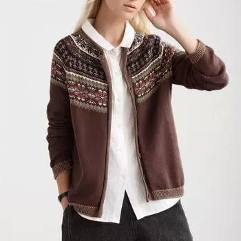 DIMANAF 2024 свитер осень-зима женский однотонный свитер куртка вязаный кардиган повседневный стиль свободный красный свитер