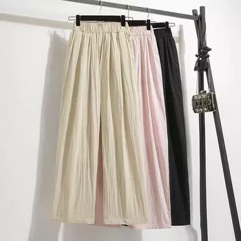 DIMANAF 2024, весенние большие размеры, женские длинные брюки, свободные широкие брюки, розовые повседневные однотонные брюки большого размера 5XL A M