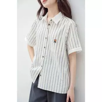 DIMANAF 2024, женская новая летняя повседневная блузка больших размеров, винтажная рубашка, свободные полосатые женские топы с короткими рукавами, футболки