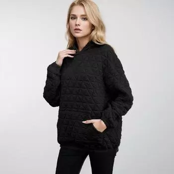 DIMANAF 2024 женские клетчатые толстовки и свитшоты с длинными рукавами, свободные осенние базовые топы с круглым вырезом, футболка, новый пуловер