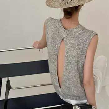 Dimanaf 2024 жилет, осенние женские однотонные свитера, вязаный модный базовый свитер в повседневном стиле