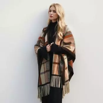 DIMANAF 2024 Зимние свитера больших размеров, накидка, осенние женские свитера больших размеров с летучей мышью, вязаный свободный кардиган с открытой вышивкой, 6 цветов