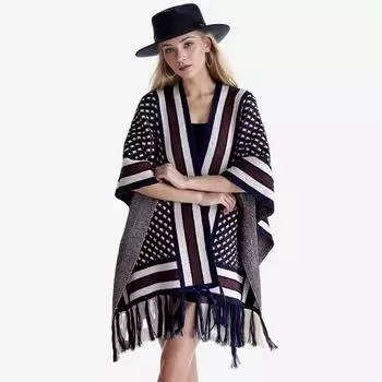 DIMANAF 2024 Зимние свитера больших размеров, плащ, осенний оверсайз, женские свитера «летучая мышь», вязаный свободный кардиган с открытой вышивкой, 6 цветов