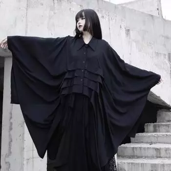 Dimanaf 2025 Большие размеры Летняя женская блузка летучая мышь шифон однотонные женские топы туника футболки рубашка свободного размера свободная повседневная одежда зеленый one size чёрный