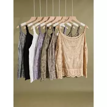 DIMANAF 2025 Летняя женская базовая футболка без рукавов Модные топы Футболки Повседневные свободные белые футболки One size