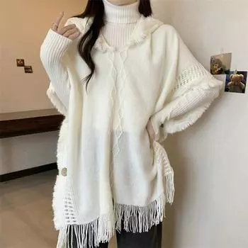 DIMANAF 2025 Весна Женские свитера Пуловеры Летучая мышь Топы Женские V-образным вырезом Трикотажные базовые однотонные футболки Белые свитера One Size белый