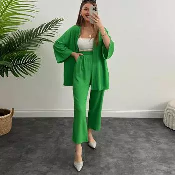 Dimanaf Большие размеры 2024, летние базовые костюмы с высокой талией, новые женские однотонные модные повседневные шорты, свободные комплекты