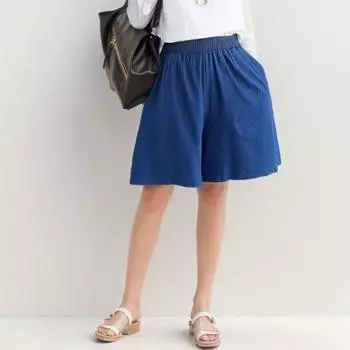 DIMANAF Большие размеры 2024, женские шорты, брюки, летние джинсы, короткие свободные брюки-шаровары с эластичной резинкой на талии и высокой талией, базовые