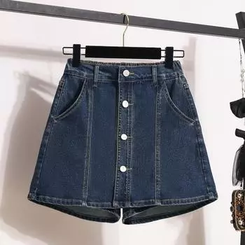 Dimanaf Большие размеры 2024, женские шорты, летние свободные джинсы, короткие базовые шаровары с высокой талией, брюки трапециевидной формы с эластичной резинкой на талии