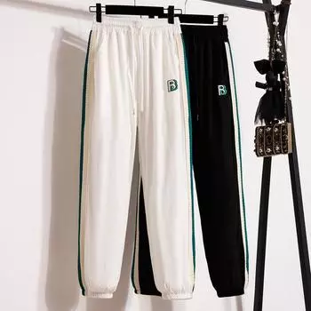 DIMANAF Большие размеры, весенние длинные брюки, женские однотонные шаровары с эластичным поясом, свободные брюки, новинка 2024 года