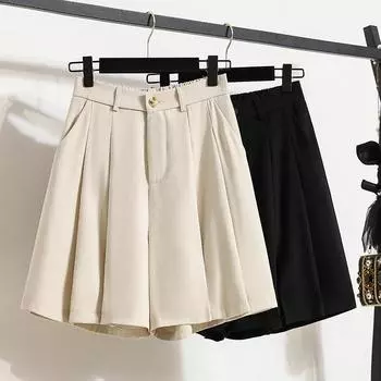 DIMANAF, летние большие размеры 2024, женские брюки трапециевидной формы, юбки, тонкие элегантные винтажные свободные шорты с эластичной резинкой на талии, повседневные