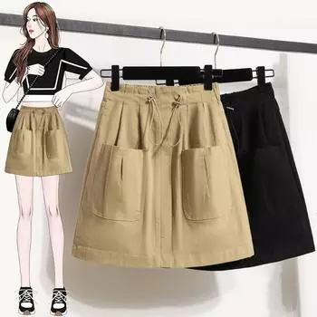 DIMANAF, летние большие размеры 2024, женские брюки трапециевидной формы, юбки, тонкие элегантные винтажные свободные шорты с эластичной резинкой на талии, повседневные