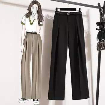 DIMANAF Летние длинные брюки больших размеров для женщин, эластичная талия, повседневные свободные винтажные брюки, новые однотонные брюки гаремы M чёрный