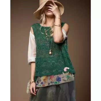 DIMANAF Летняя женская футболка Кружевная футболка без рукавов Базовые модные сексуальные топы Футболки с цветочным принтом Свободные повседневные свободные футболки 8