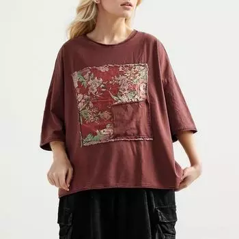 DIMANAF, лето 2024, большие размеры, женская хлопковая футболка, топы, свободные базовые футболки с принтом, рубашка, блузка, одежда 17