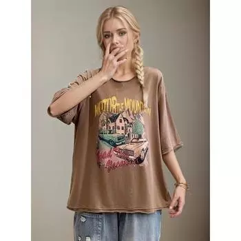 DIMANAF, лето 2024, большие размеры, женская хлопковая футболка, топы с буквенным принтом, свободные базовые футболки, винтажная рубашка, одежда 19