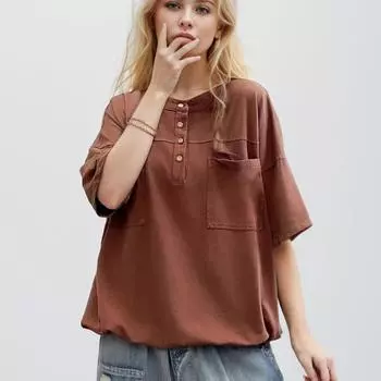 DIMANAF, лето 2024, большие размеры, женская хлопковая футболка, топы, пуговицы, винтажная свободная футболка с мультяшным принтом, базовая футболка, блузка, одежда 17