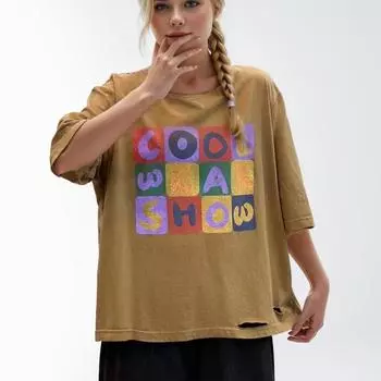 Dimanaf Лето 2024, женская хлопковая футболка больших размеров, топы с винтажным принтом, свободные базовые футболки, одежда 32