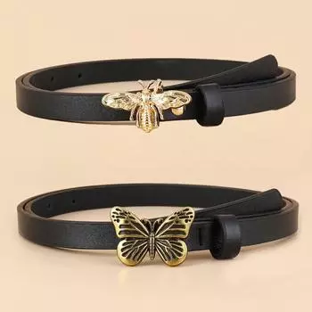 DIMANAF Модные женские ремни, однотонные ремни, пояса-кушаки, женские, PU, черные one size