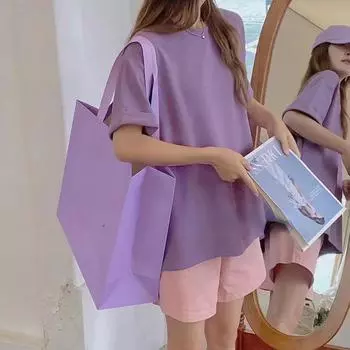 Dimanaf Новинка 2024 года, летняя женская футболка, базовая футболка с короткими рукавами и фруктами, свободная повседневная футболка с большим топом и круглым вырезом, новинка 743