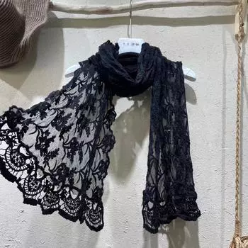 DIMANAF Новый Четыре Сезона Женский Стиль Кружева Винтаж Ретро Стильный Нерегулярный Шаль Шарф One Size