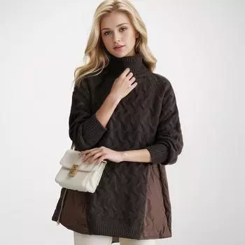 DIMANAF, осень 2024, женские свитера, зимний пуловер, топы, женские шерстяные вязаные базовые однотонные футболки с круглым вырезом